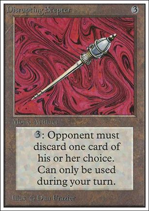 Magic the Gathering: Unlimited (Base Set) card 243 Disrupting Scepter