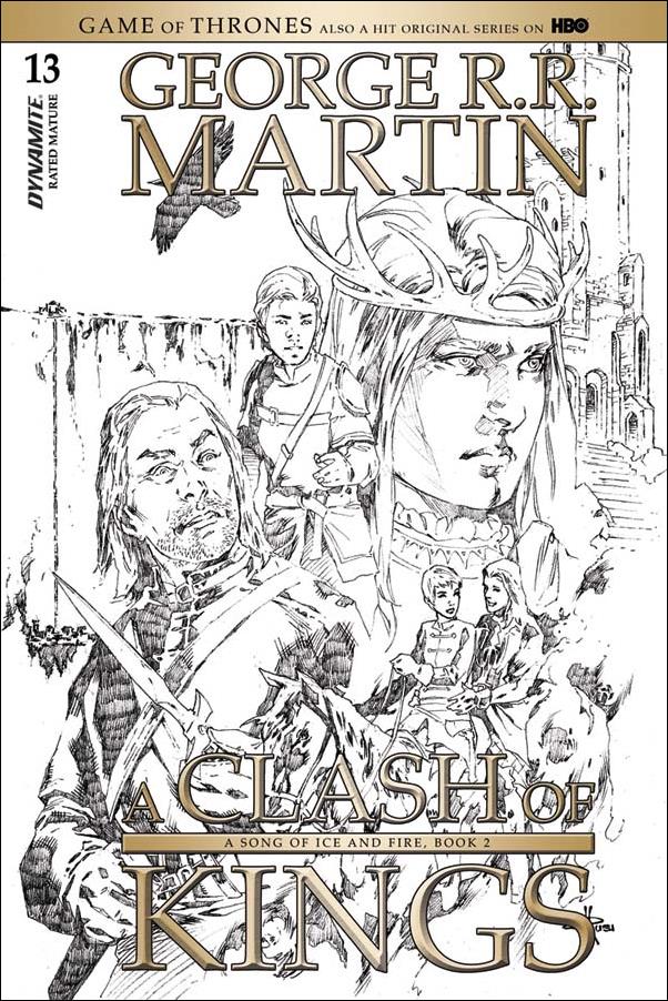George R. R. Martin's a Clash of Kings (2017) issue 13-D Mel Rubi 1:15 Black & White Cover