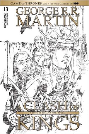 George R. R. Martin's a Clash of Kings (2017) issue 13-D Mel Rubi 1:15 Black & White Cover
