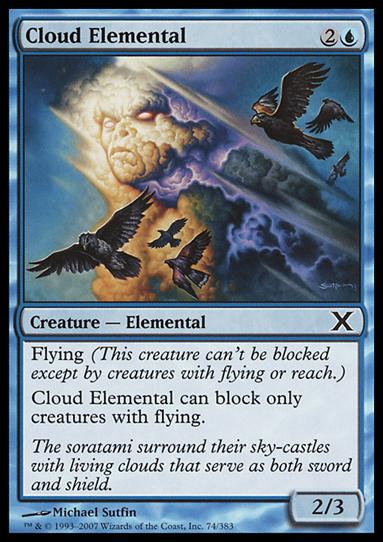 Magic the Gathering: 10th Edition (Base Set) card 74 Cloud Elemental