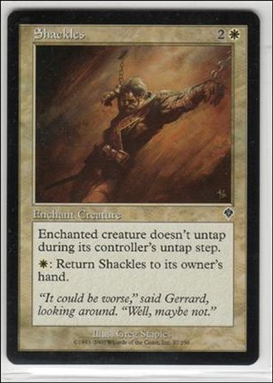 Magic the Gathering: Invasion (Base Set) card 37 Shackles