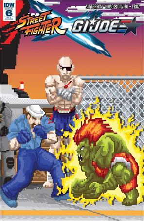 Street Fighter x G.I. Joe issue 6-C Matt Waite 1:10 8-Bit Cover
