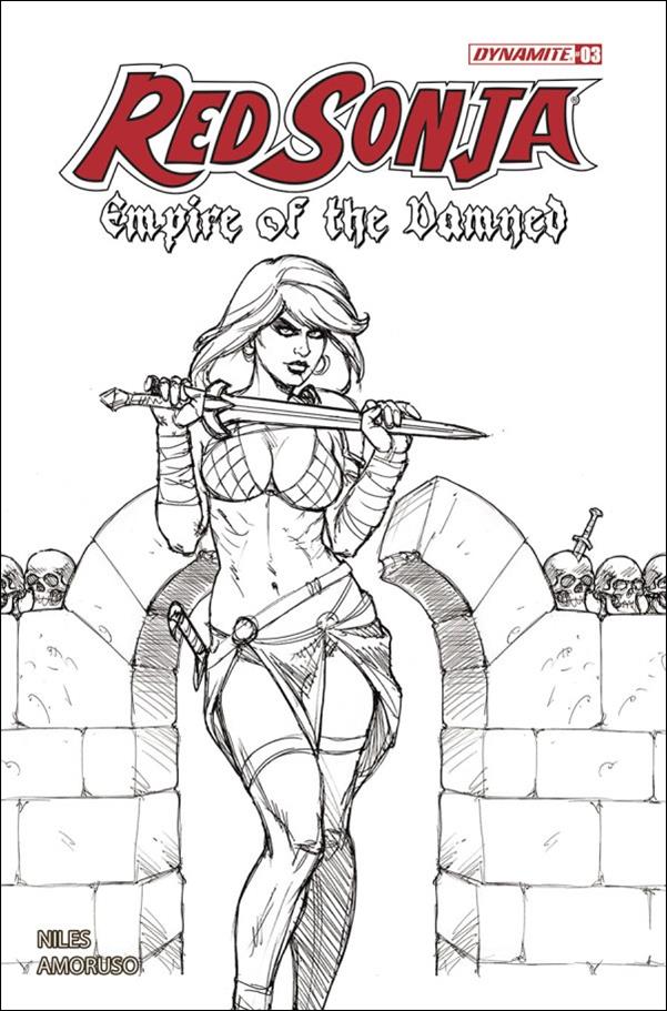 Red Sonja: Empire of the Damned issue 3-K Joseph Michael Linsner Line Art 1:15 Cover