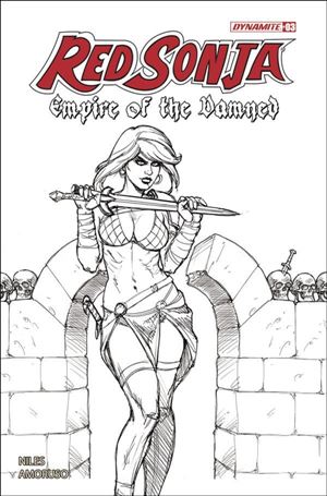Red Sonja: Empire of the Damned issue 3-K Joseph Michael Linsner Line Art 1:15 Cover