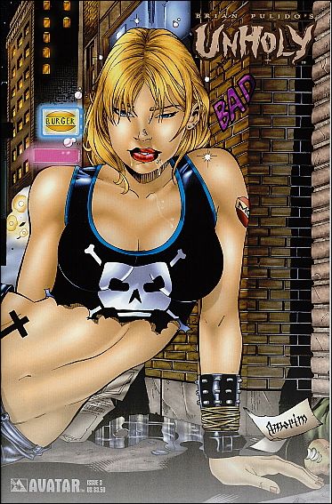 Brian Pulido's Unholy issue 3-E Wraparound  Cover