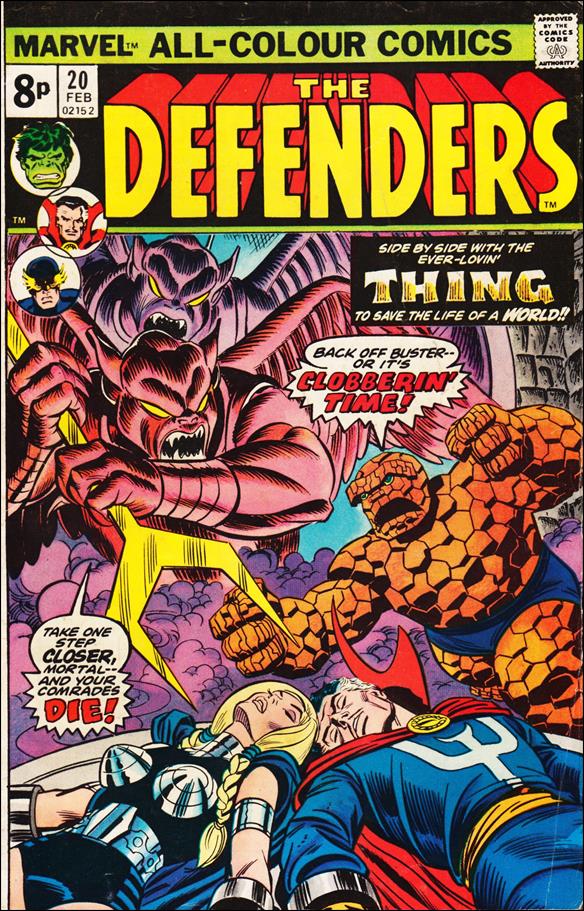 Defenders (1972) issue 20-B UK Price Cover
