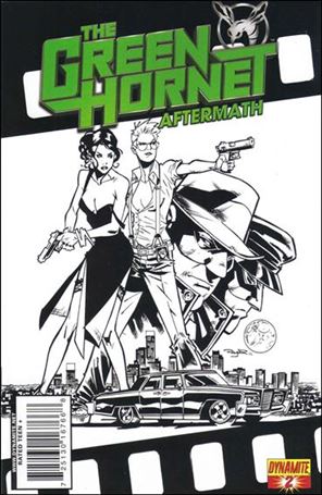 Green Hornet Aftermath issue 2-B Black and White 1:10 Cover