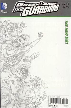 Green Lantern: New Guardians  issue 13-B Wraparound 1:25 Sketch Cover