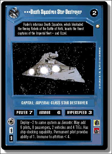 Star Wars: Special Edition Limited (Base Set) card 140 Death Squadron Star Destroyer