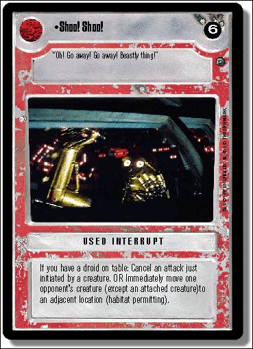 Star Wars: Dagobah Limited (Base Set) card 152 Shoo! Shoo!