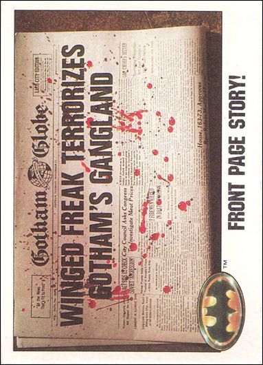 Batman: Series 1 (Base Set) card 38 Front Page Story!