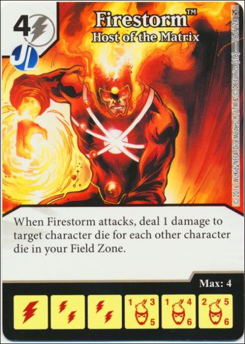 DC Comics Dice Masters Green Arrow and The Flash card 16 Firstorm: Host of the Matrix