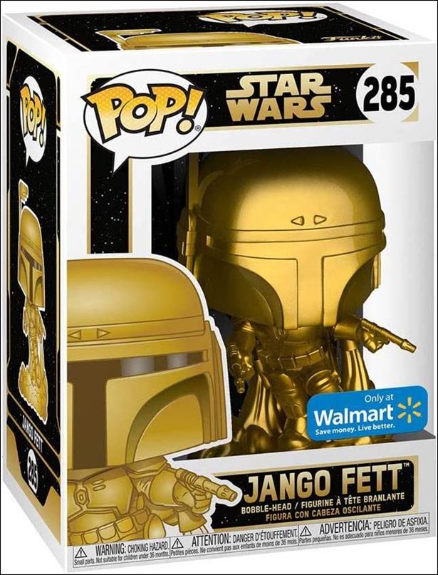 POP! Star Wars figure 285-B Jango Fett (Gold) Walmart Exclusive