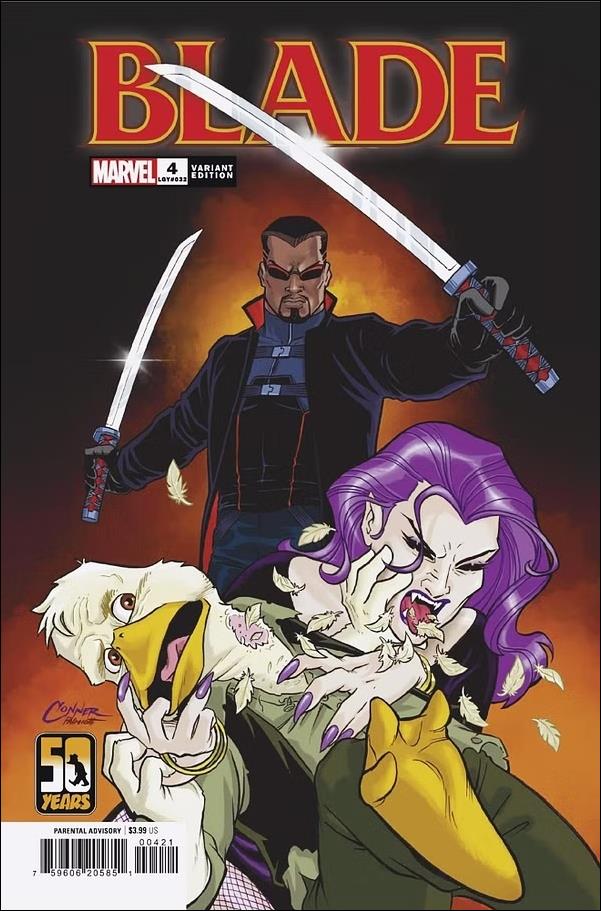 Blade (2023) issue 4-B Amanda Conner Howard the Duck Cover