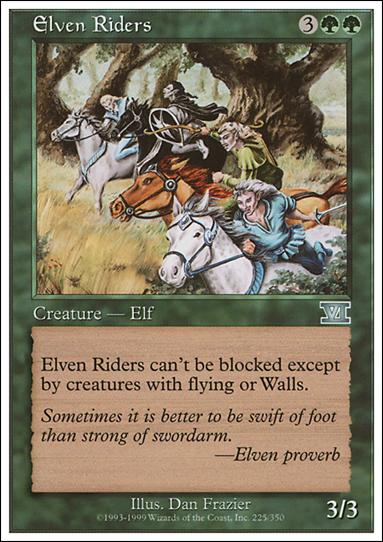 Magic the Gathering: 6th Edition (Base Set) card 225 Elven Riders