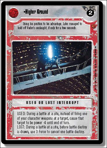 Star Wars: Cloud City Limited (Base Set) card 160 Higher Ground