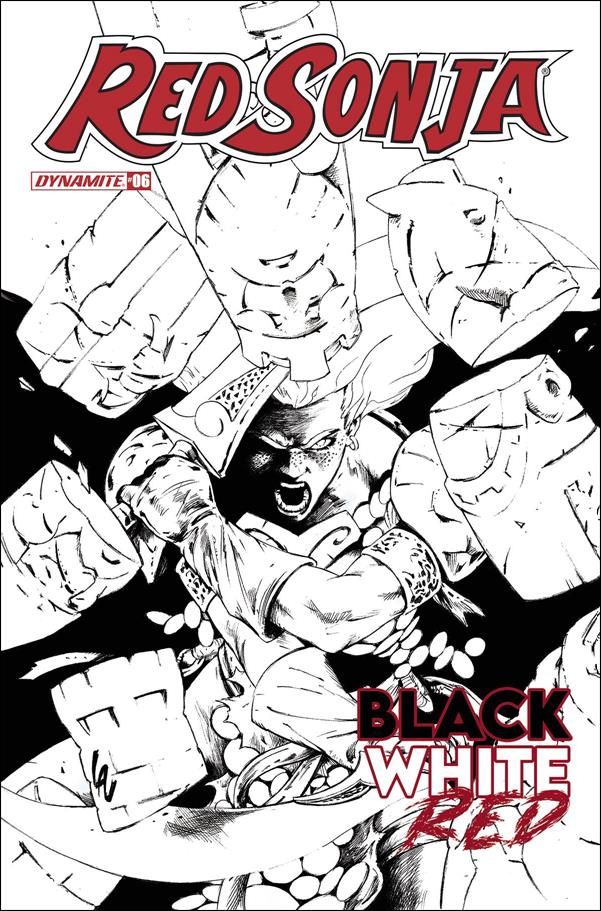 Red Sonja: Black White Red issue 6-I Jonathan Lau 1:15 Black & White Cover