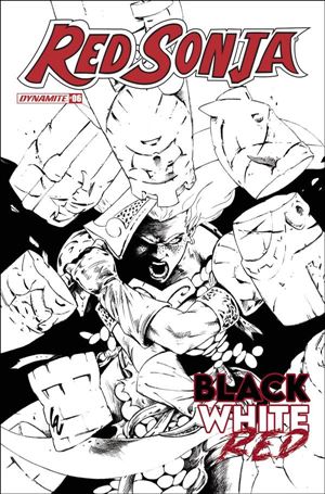 Red Sonja: Black White Red issue 6-I Jonathan Lau 1:15 Black & White Cover