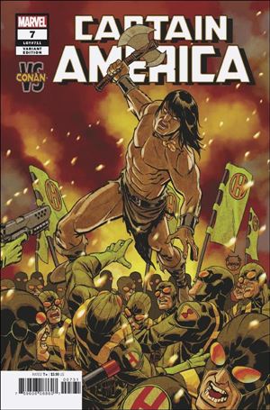Captain America (2018) issue 7-C Dave Johnson Marvel Vs. Conan Cover