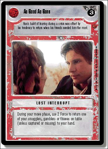 Star Wars: Cloud City Limited (Base Set) card 123 As Good As Gone