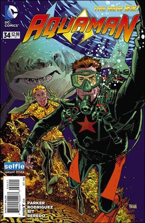Aquaman (2011) issue 34-B Dan Panosian DCU Selfie Cover