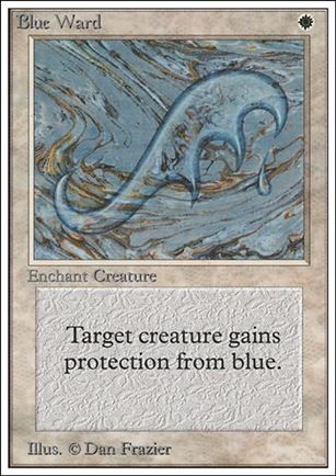Magic the Gathering: Unlimited (Base Set) card 8 Blue Ward