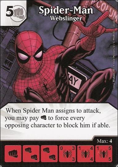 Marvel Dice Masters Avengers vs. X-Men  card 18 Spider-Man: Webslinger