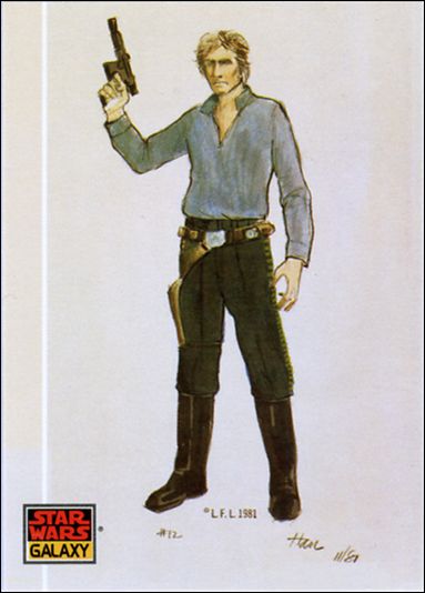 Star Wars Galaxy: Series 1 (Base Set) card 30 Original Sketches