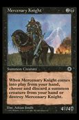 Magic the Gathering: Portal (Base Set) card 99 Mercenary Knight