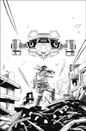 Terminator (2024) issue 10-H Declan Shalvey Virgin B&W 1:15 Cardstock Cover