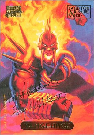 1994 Marvel Masterpieces (Gold-Foil Signature Parallel Base Set) card 130 Vengeance