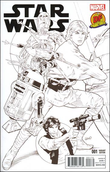 Star Wars (2015) issue 1-QA Greg Land DF Connecting Sketch Cover 1/3000
