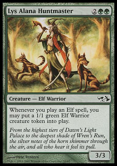 Magic the Gathering: Duel Decks: Elves vs. Goblins (Base Set) card 10 Lys Alana Huntmaster