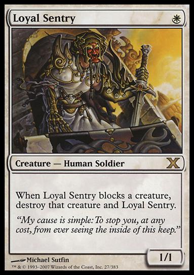 Magic the Gathering: 10th Edition (Base Set) card 27 Loyal Sentry