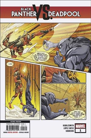 Black Panther vs Deadpool issue 1-D Ricardo Lopez Ortiz Cover (2nd Printing)