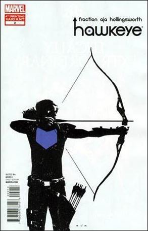 Hawkeye (2012) issue 2-D White Background in Shadows Cover (4th Printing)