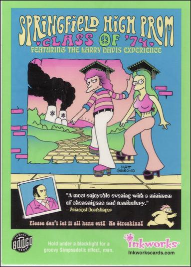 Simpsons Mania! (SimpsaDelic Blacklight Subset) card S5 Springfield High Prom Class of '74