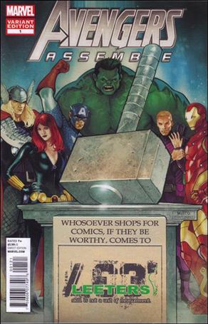Avengers Assemble (2012) issue 1-MO Leeters Comics Hammer Time Cover