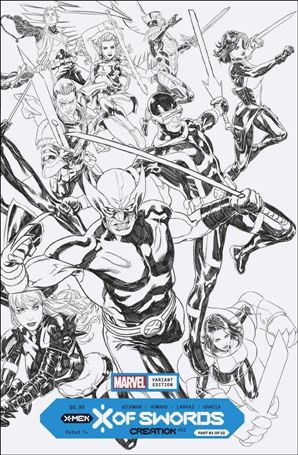 X of Swords: Creation issue 1-F Mark Brooks 1:100 Wraparound Black & White Cover