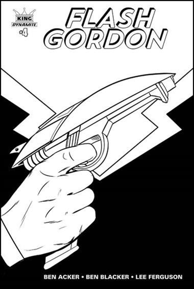 King: Flash Gordon issue 4-D Stephen Downey 1:25 Black & White Cover