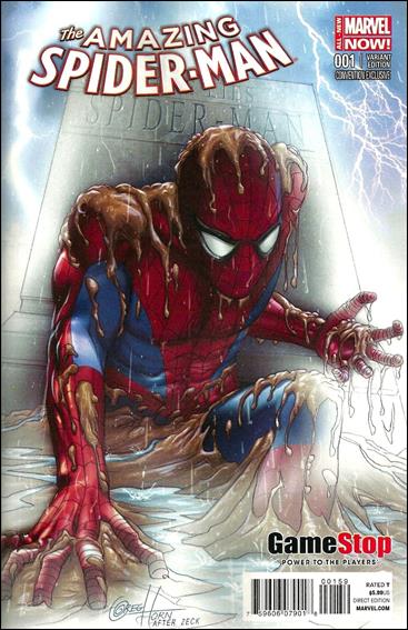 Amazing Spider-Man (2014) issue 1-PN Greg Horn GameStop Partial Sketch Cover 1/2000