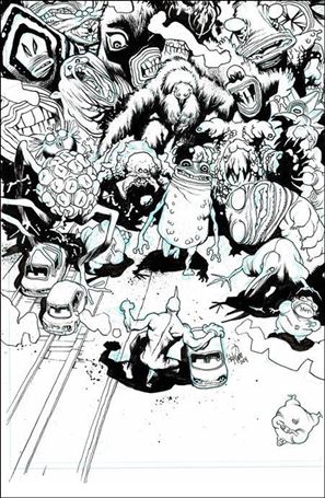 Ultramega issue 7-D James Harren B&W 1:25 Cover