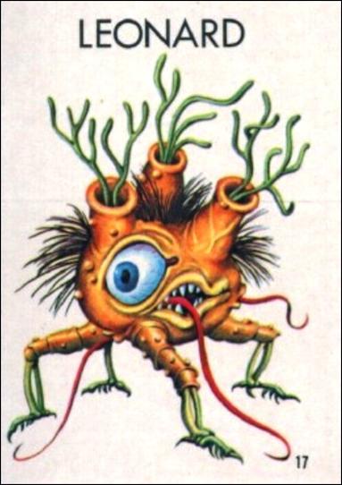 Ugly Stickers (1965) (Base Set) card 17-D Leonard
