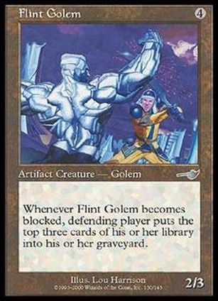 Magic the Gathering: Nemesis (Base Set) card 130 Flint Golem
