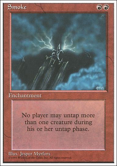 Magic the Gathering: 4th Edition (Base Set) card 222 Smoke