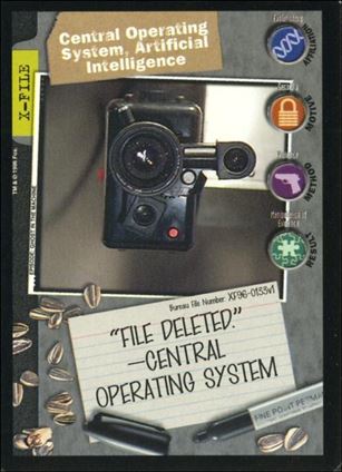 X-Files: Premiere Edition (Base Set) card XF96-0133v1 Central Operating System, Artificial Intelligence