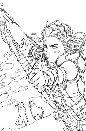 Horizon: Zero Dawn - Liberation issue 2-E Justine Frany Virgin Sketch Cover