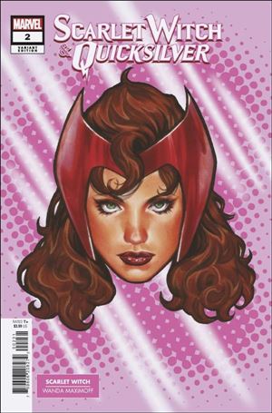 Scarlet Witch & Quicksilver issue 2-C Mark Brooks Headshot Cover