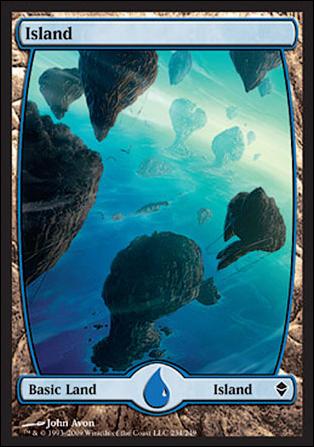 Magic The Gathering: Zendikar (Base Set) card 234 Full Art Land (Island)