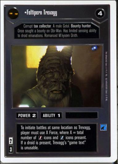 Star Wars: Premiere Unlimited (Base Set) card 4 Feltipern Trevagg